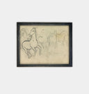 Sketched Horses Framed Print