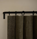 Black Curved Curtain Rod 78"-150"
