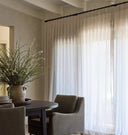 Black Curved Curtain Rod 40"-77"