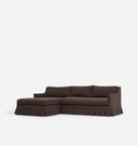 Carpenter Skirted Slipcovered Chaise Sectional