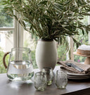 Etched Oval Glass