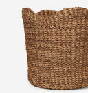 Handwoven Scallop Tabletop Basket