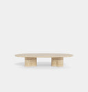Porto Outdoor Travertine Pill Coffee Table
