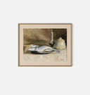 Study of Branzini and Salt Framed Print