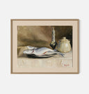 Study of Branzini and Salt Framed Print