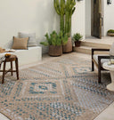 Topanga TOP-04 Natural / Aqua Area Rug