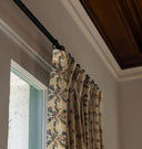 Black Curved Curtain Rod 78"-150"